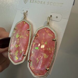 Kendra Scott Pink and Gold Earrings